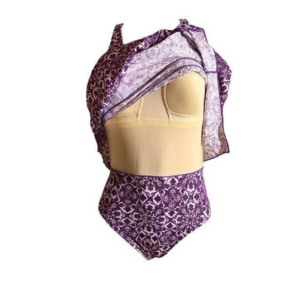 Denim & Co. Beach Handkerchief Hem Scoop-Neck Swim Dress - Picture 4 of 6